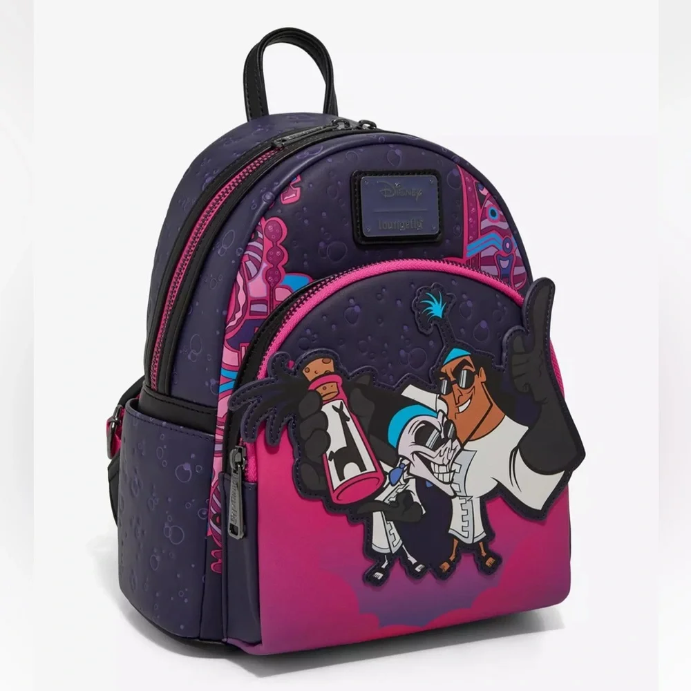 Loungefly Disney The Emperor's New Groove Kronk & Yzma Secret Lab Mini Backpack